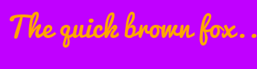 Image with Font Color FFA500 and Background Color C000FF